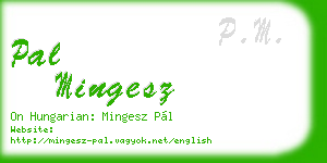 pal mingesz business card